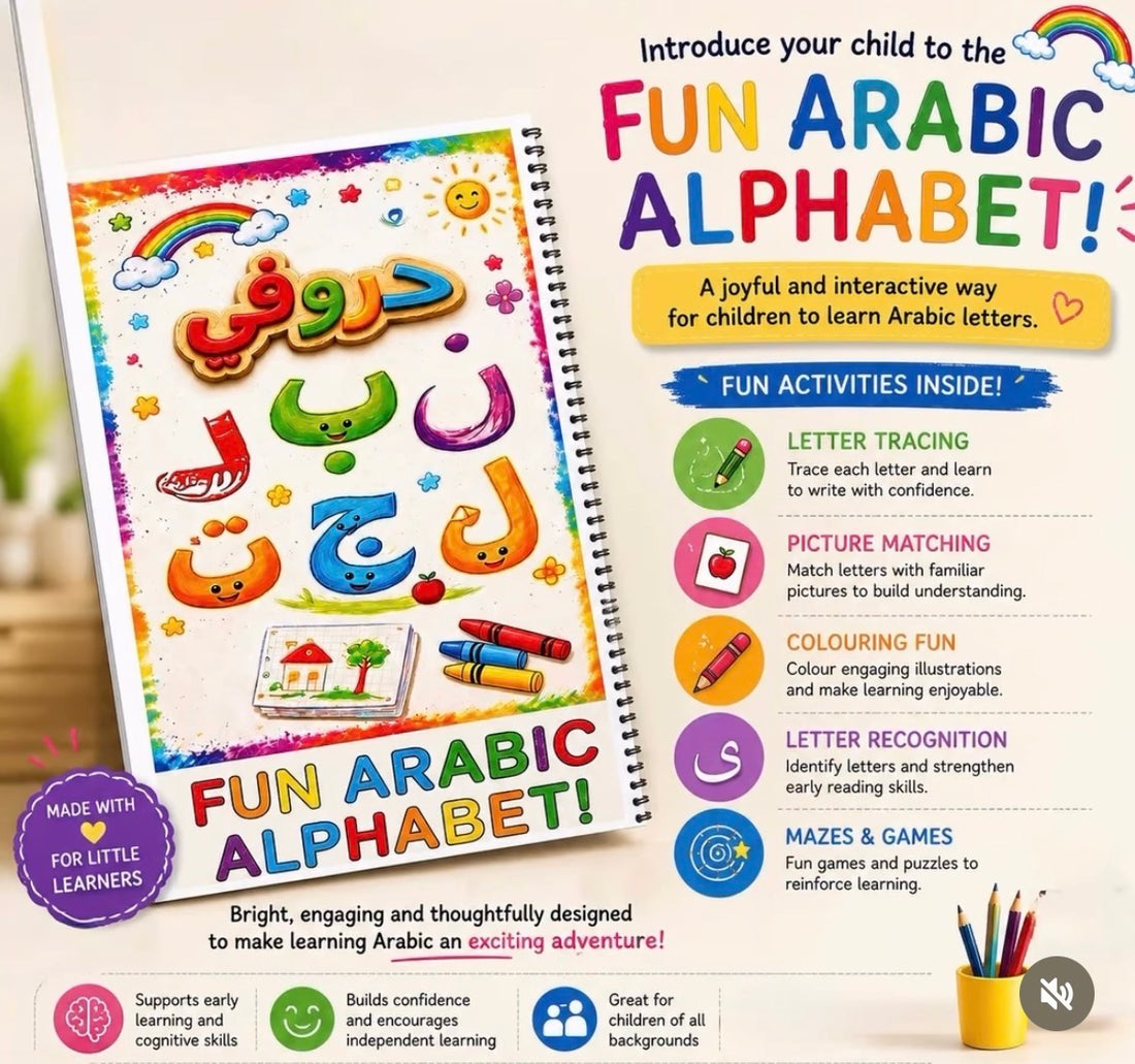 Kids Arabic Alphabet Writing Book