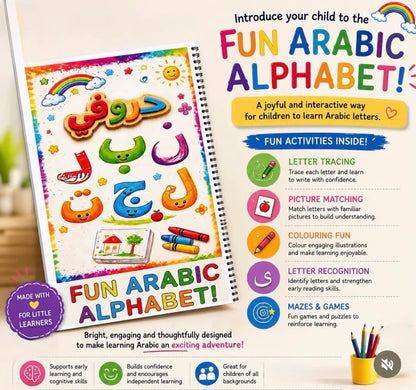 Kids Arabic Alphabet Writing Book