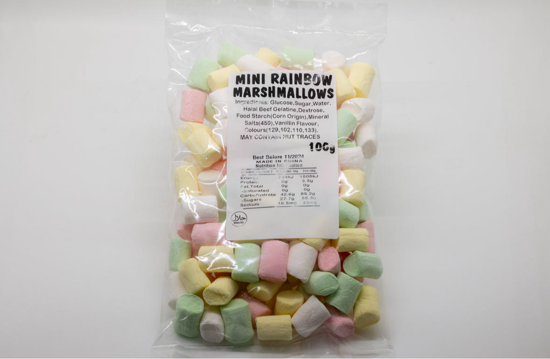 Mini Rainbow Marshmallows 100g