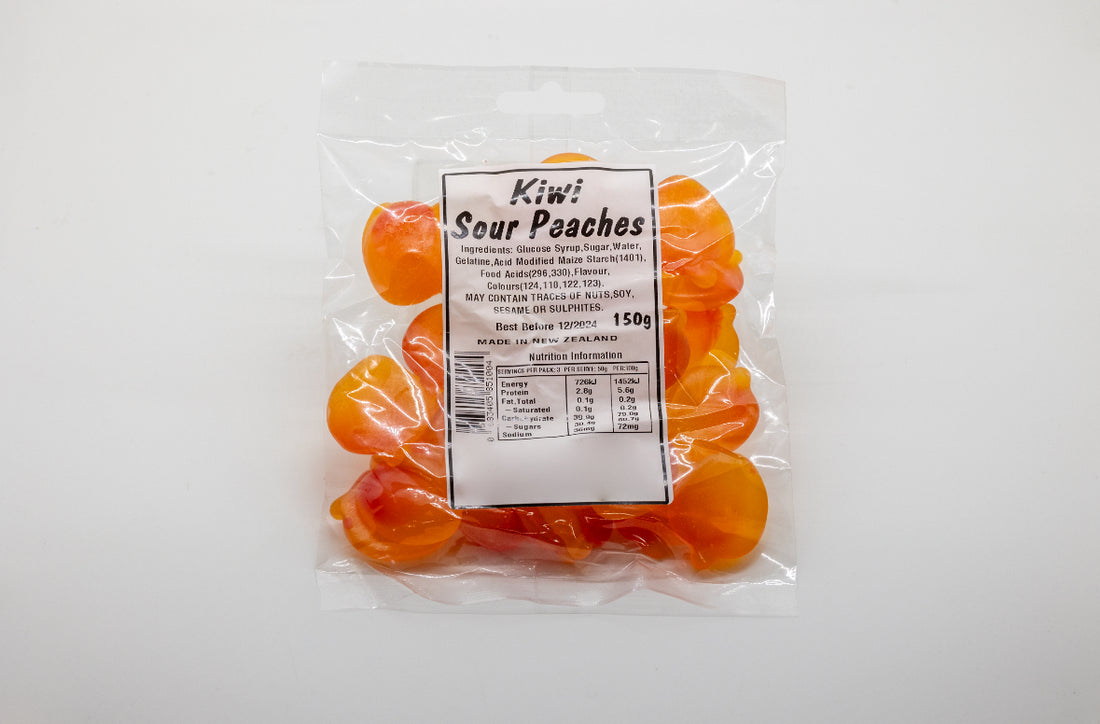 Kiwi Sour Peaches 150g